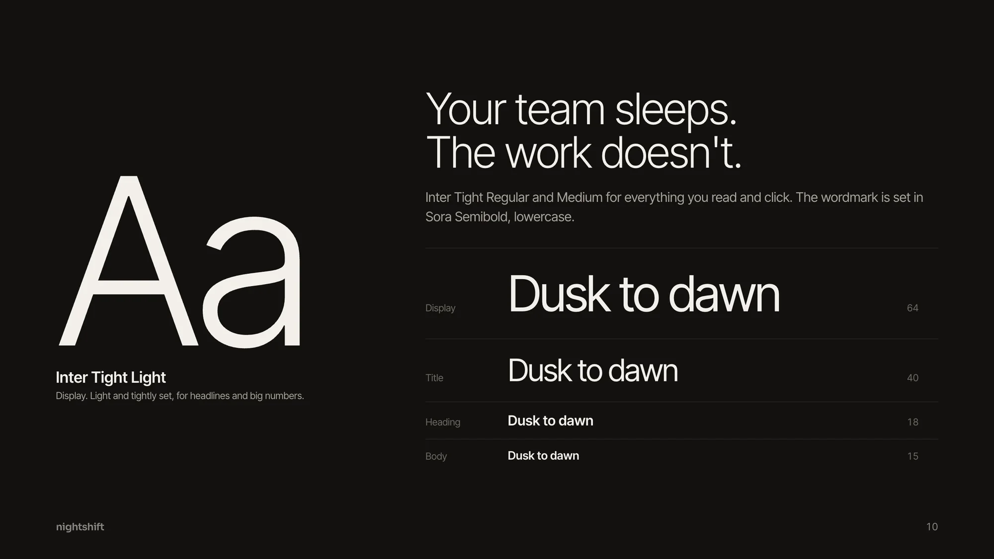 Nightshift, System