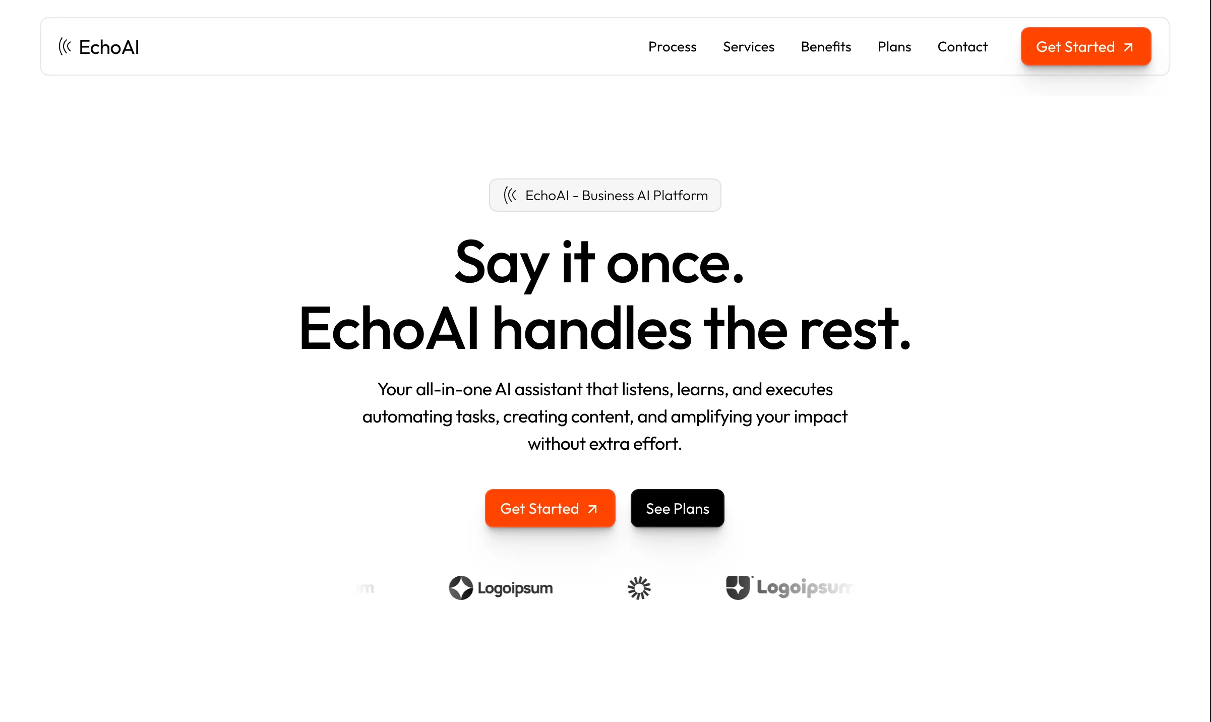 EchoAI Landing Page