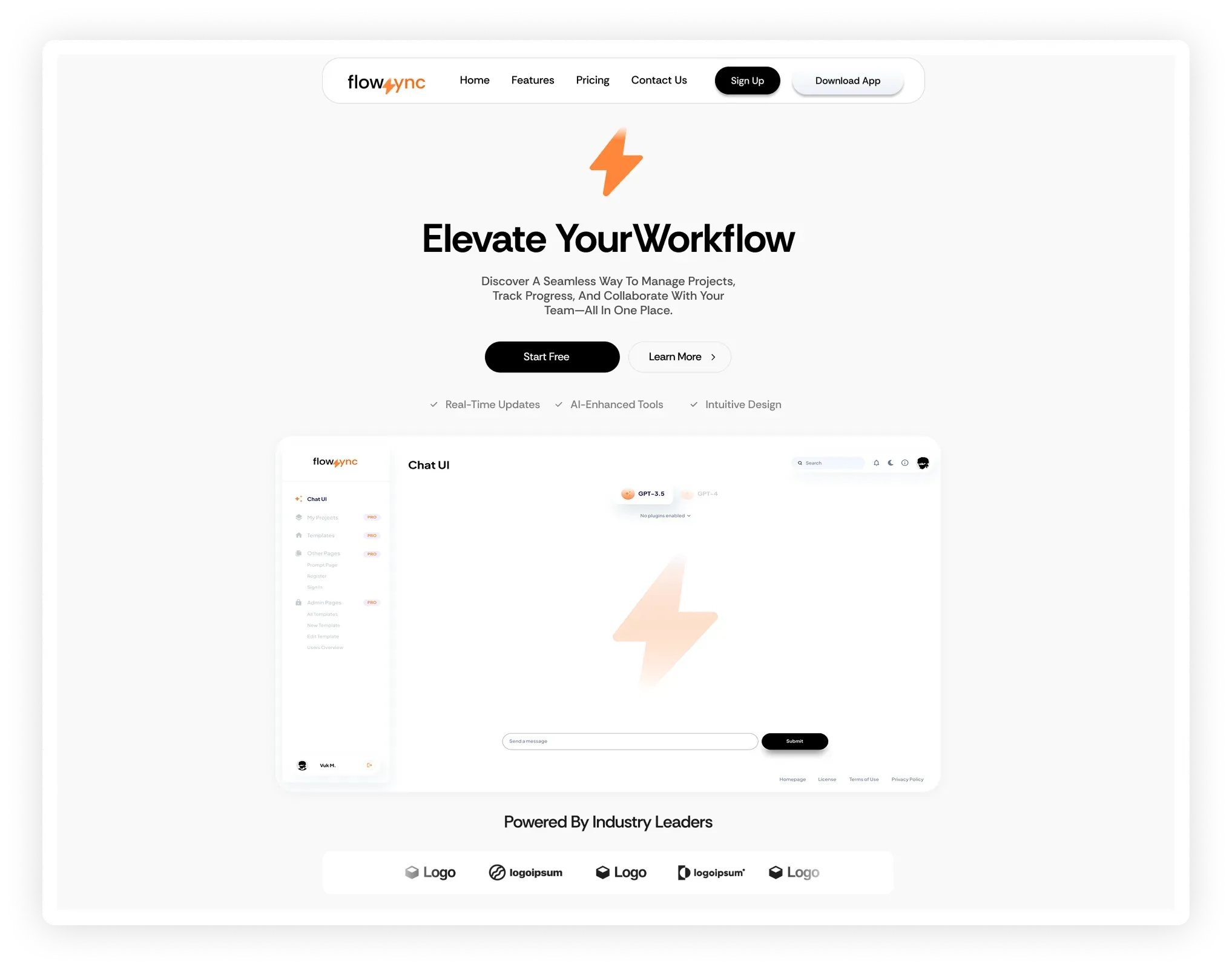 Flowsync Landing Page