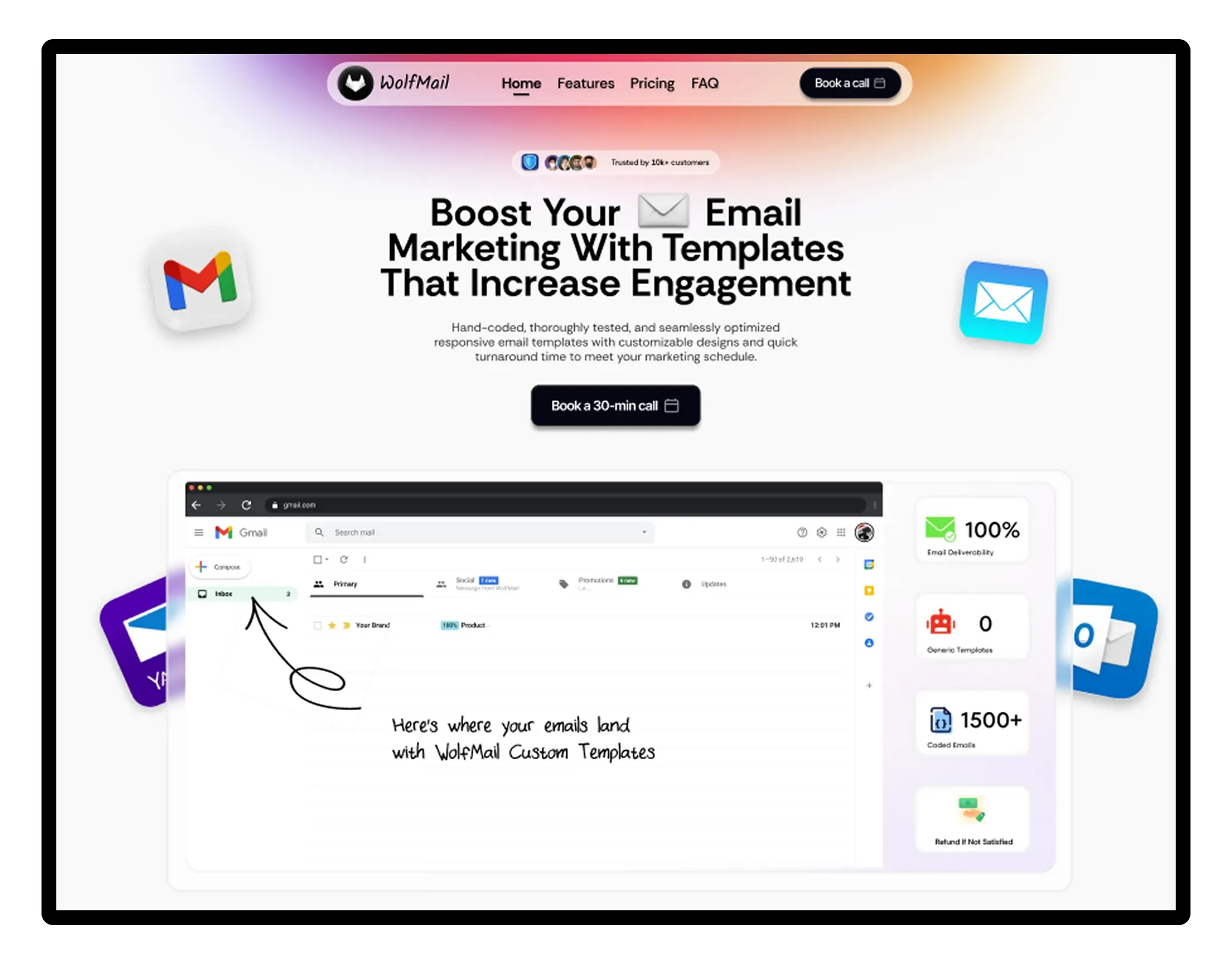 Wolfmail Landing Page